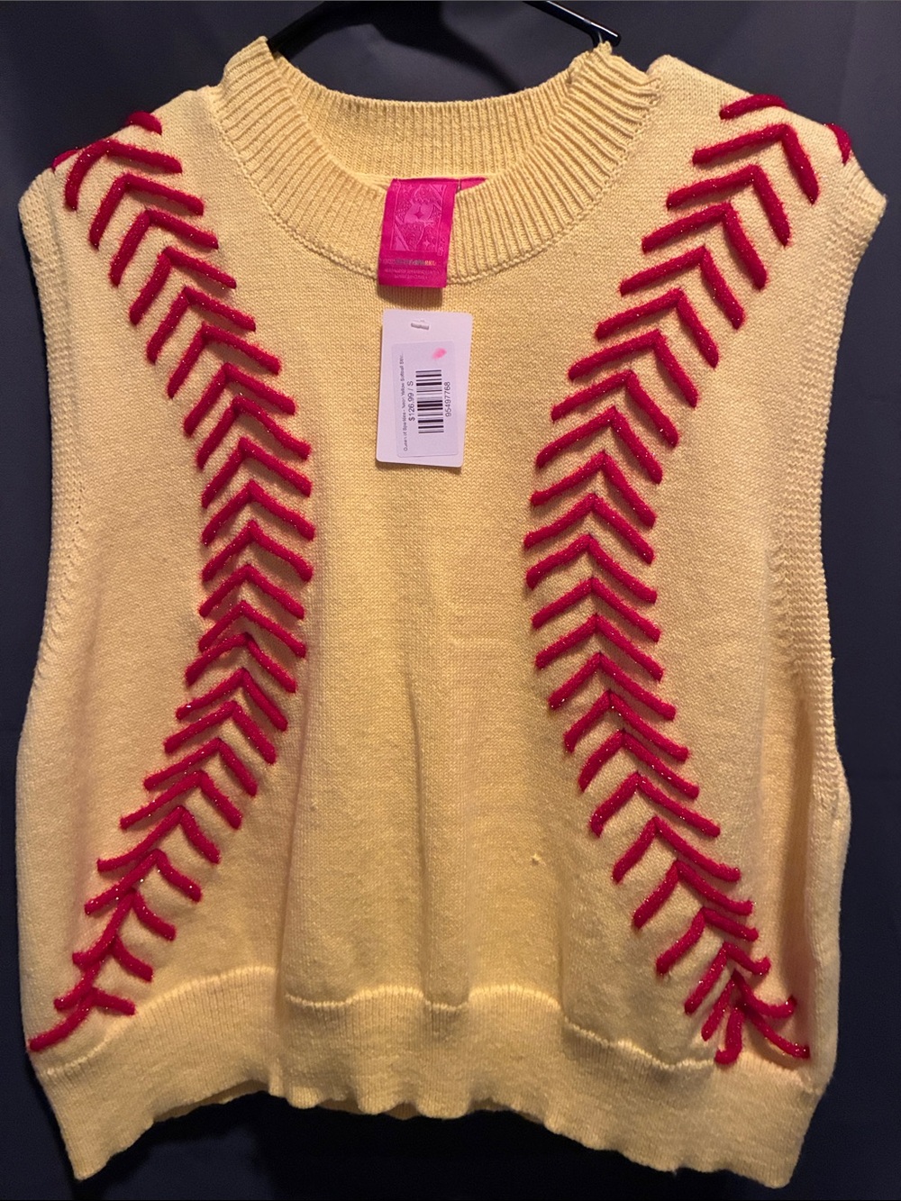 Queen of Sparkle Baseball Size Small Vest